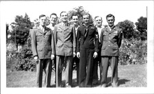 Handsome Military Men Beefcakes Soldiers Snapshot WW2 1940s Vintage Photo