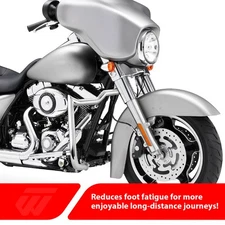 flat-Sharp Front Engine Guard Highway Crash Bar For Harley Touring street Glide