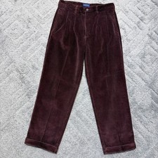 NEW Club Room Pants Mens 34 X29 Burgundy 8 Wa...