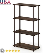 4-Tier Multipurpose Shelf Storage Rack Adjustable Open Display Unit Indoor New