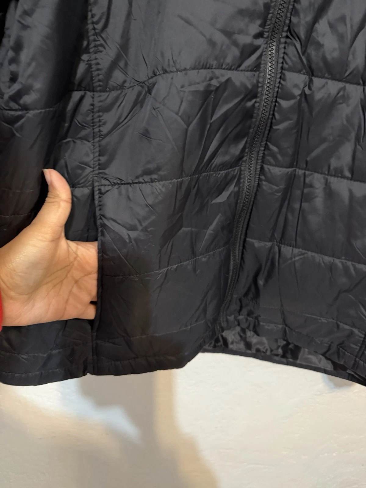 Mercedes Benz Port Authority Puffer Jacket Men XL Black Lightweight Logo image 5