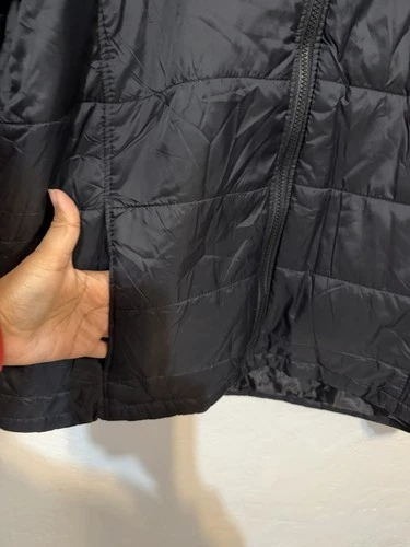 Mercedes Benz Port Authority Puffer Jacket Men XL Black Lightweight Logo image 5