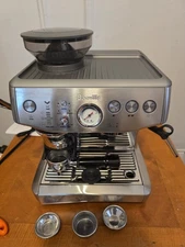 Breville Barista Express Impress Espresso Machine - BES876BSS1BNA1 (Silver)