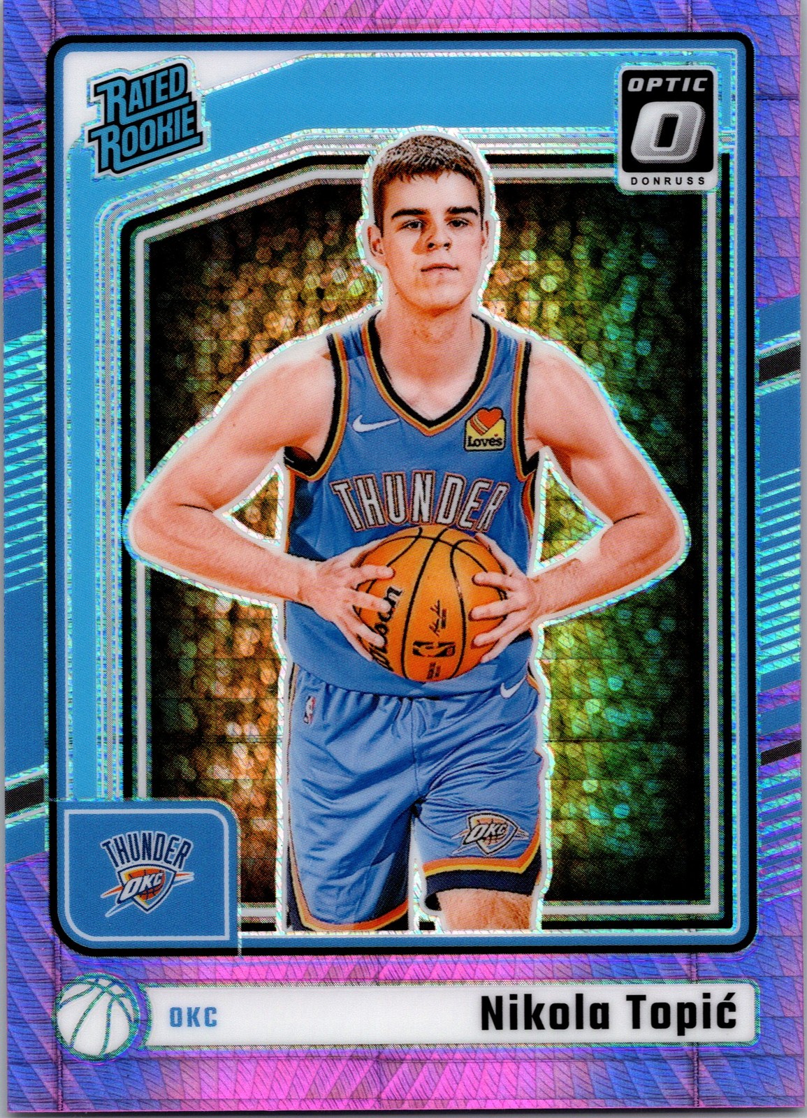 2024-25 Donruss Optic #278 Nikola Topic hyperpink