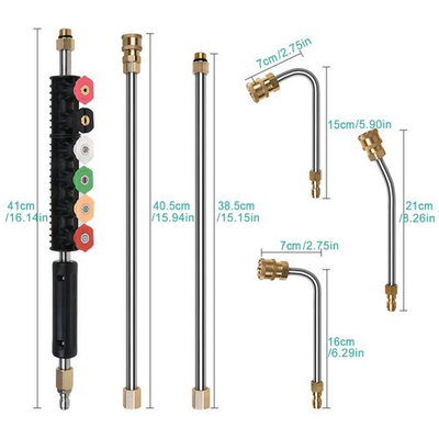 #ad 4000PSI 97 Inch Upgraded Pressure Washer Wand Set Extension 6 Spray Nozzle Tips $33.00
