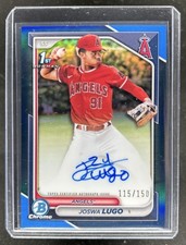2024 Bowman Chrome Joswa Lugo Auto Blue Refractor 1st Prospect #/150 Angels