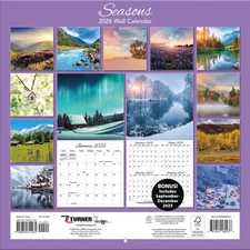 Turner Licensing,  Seasons Photo 2026 Wall Calendar, 12'' X 12'', 12-Month Calen