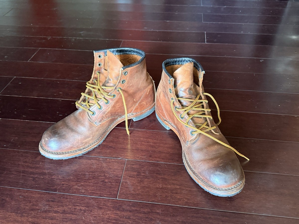 Red Wing Men\'s Beckman 4579 Lace Up Brown Leather Boots 10 D USA Red Wing 4579 Vintage BROWN LEATHER LACE UP WORK CHORE  main image 2