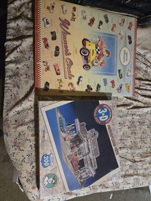 Hallmark Retro Auto Lot 3D Gas Station Puzzle & Kiddie Car Classics Poster Seale