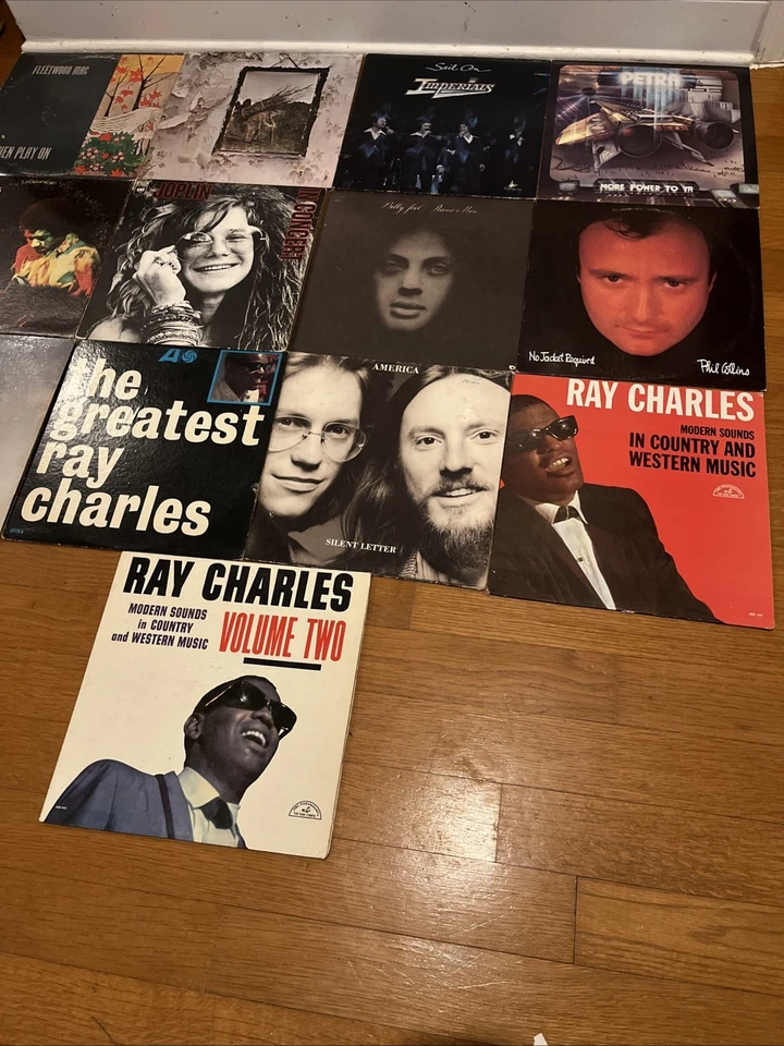 Hendrix Led Zeppelin John Lennon Joplin Billy Joel Rock R&B LP Vinyl Record Lot - Image 3 of 4