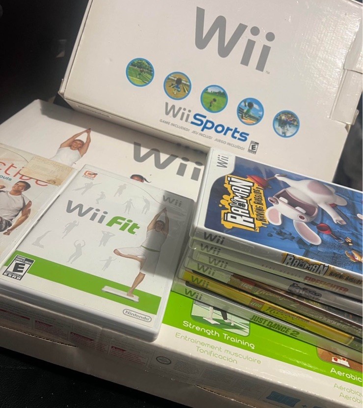 Nintendo Wii with games and accessories