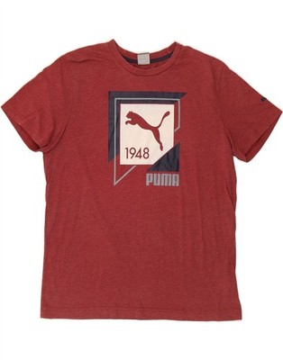 Puma Herren Grafik T-Shirt Oberteil XL Rot Baumwolle AL03