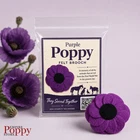 Purple Flanders Felt Brooch UK NAVY ARMY RAF WW1 WW2