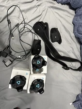 3x HTC Vive Tracker 2.0 Full Body Tracking VRChat Straps Included - Tested
