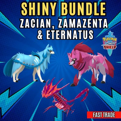 Pokemon Sword And Shield |   SHINY ZACIAN, SHINY ZAMAZENTA & SHINY ETERNATUS  