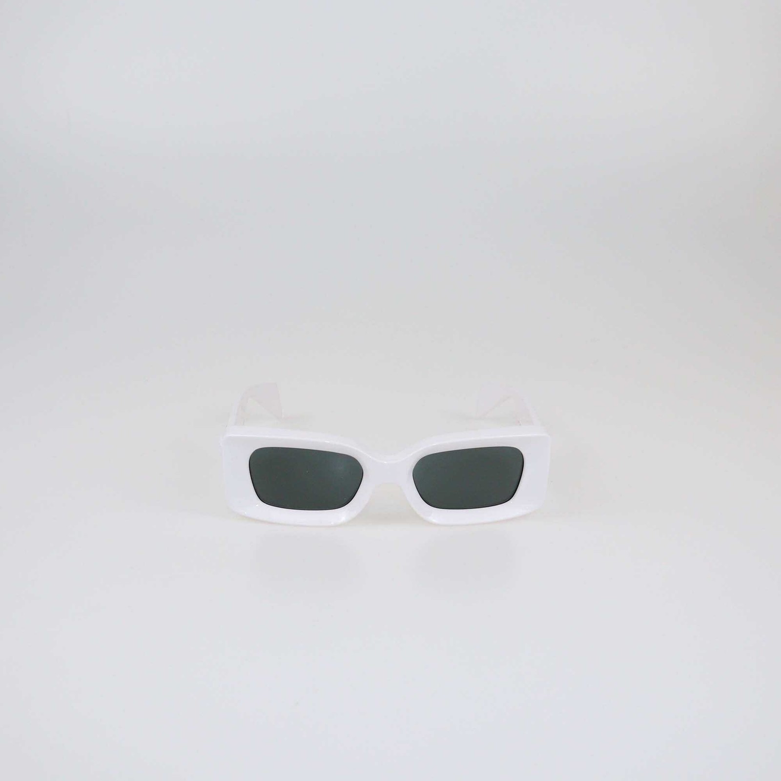 Versace White/Black Rectangular Sunglasses - image 1
