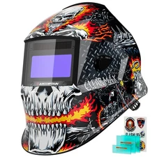 ARCCAPTAIN Auto Darkening Welding Helmet 1/1/1/1 True Color, Solar Power, 4 A...
