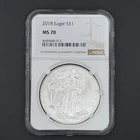 2018 American Silver Eagle NGC MS70 $1 1 oz .999 Fine Silver