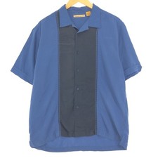 Vintage the Hawanera open collar short sleeve rayon two-tone shirt for men M