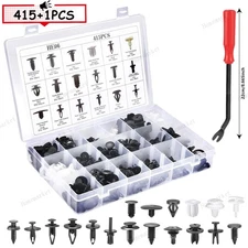 450Pcs Car Retainer Auto Fasteners Push Trim Plastic Clips Pin Rivet Bumper Kit