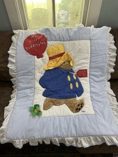 Vintage 1991 Paddington Bear by NOJO Crib Bedding blanket quilt