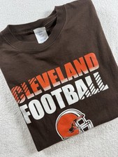 Vintage 90s Cleveland Browns NFL Football Graphic T Shirt Large Made In USA Rare