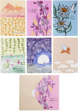 MPFY- Sympathy Cards Large 5" X 7", Pack of 11 with Envelopes, 6 Unique Designs,