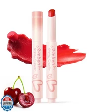 RUNBEN Kids Tinted Lip Balm, Fresh Cherry Lips Gloss, 24H Moistur