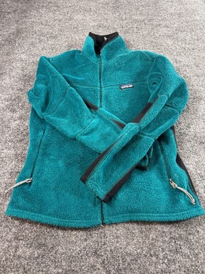 Patagonia Regulator Polartec Women's Jacket Size Medium Teal  Fleece Full Zip