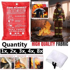 QUICK RELEASE FIRE BLANKET 1M X 1M SOFT CASE FOR HOME OFFICE CARAVAN SAFETY NEW