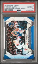2019 PANINI PRIZM WIDESCREEN SILVER PRIZM #3 STEPHEN CURRY PSA 10