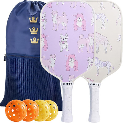 Pickleball Paddles Set of 2-USAPA Approved Fiberglass Surface Pickleball Set,2 P