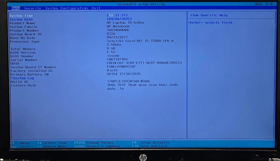 HP Notebook 15-bs028ca 15.6" Touch Laptop i5-7200U 8GB RAM 1TB HDD Win 11 Home - Image 2 of 4