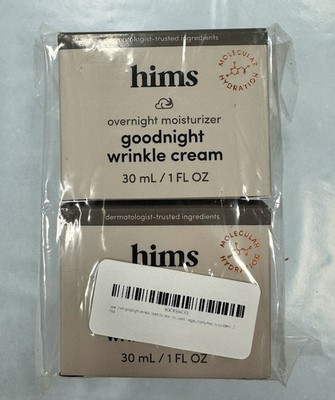 (2 Pack) hims Goodnight Wrinkle Cream - Hydrating Men's Face Moisturizer with