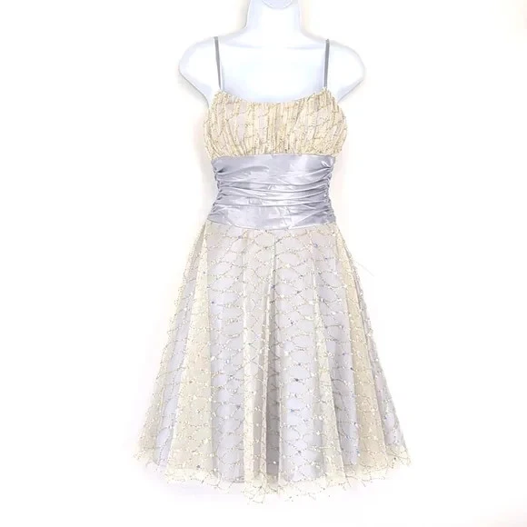 white christmas dresses Silver Birthday Party Dress for Teens, Tulle Knee Length Junior Bridesmaid Dress,JB00048, J14 / Mint Green main image 0