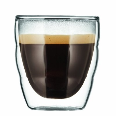 Bodum PILATUS Glass Set (Double-Walled, Isolated, Dishwasher Safe, 0.08 L, 3 oz)