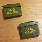 Vintage 1964 Hasbro GI Joe #7513 Bivouac Tent Set Ammo Boxes w/Yellow Stencil