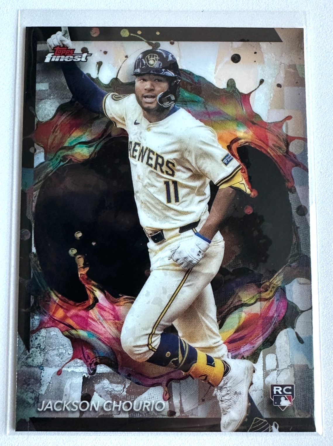 RARE VERSION!! Jackson Chourio RC!! 2024 Topps Finest #275 Brewers