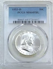 1953 D Franklin Half Dollar PCGS MS64FBL Frosty White PQ New Holder #V297G