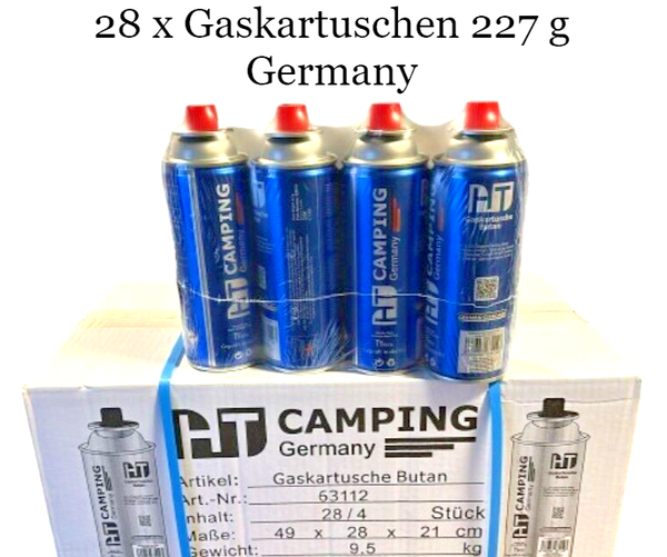 Ht Camping Germany 28 X Butan Gas Kartusche 227G Gaskocher Campingkocher Top-image