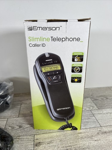 Emerson Slimline Caller ID Phone EM2517 Przewodowy telefon domowy z dużymi przyciskami Nowy - Zdjęcie 3 z 4