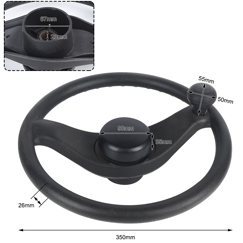 ABS Plastic CNC Forklift Steering Wheel & Knob Turning Aid Ball H20002