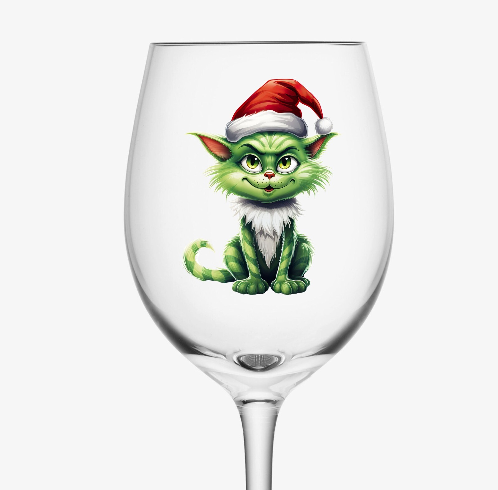 x10 Grinch CatVinyl Decal StickersChristmasWine Glass/Window/Cup