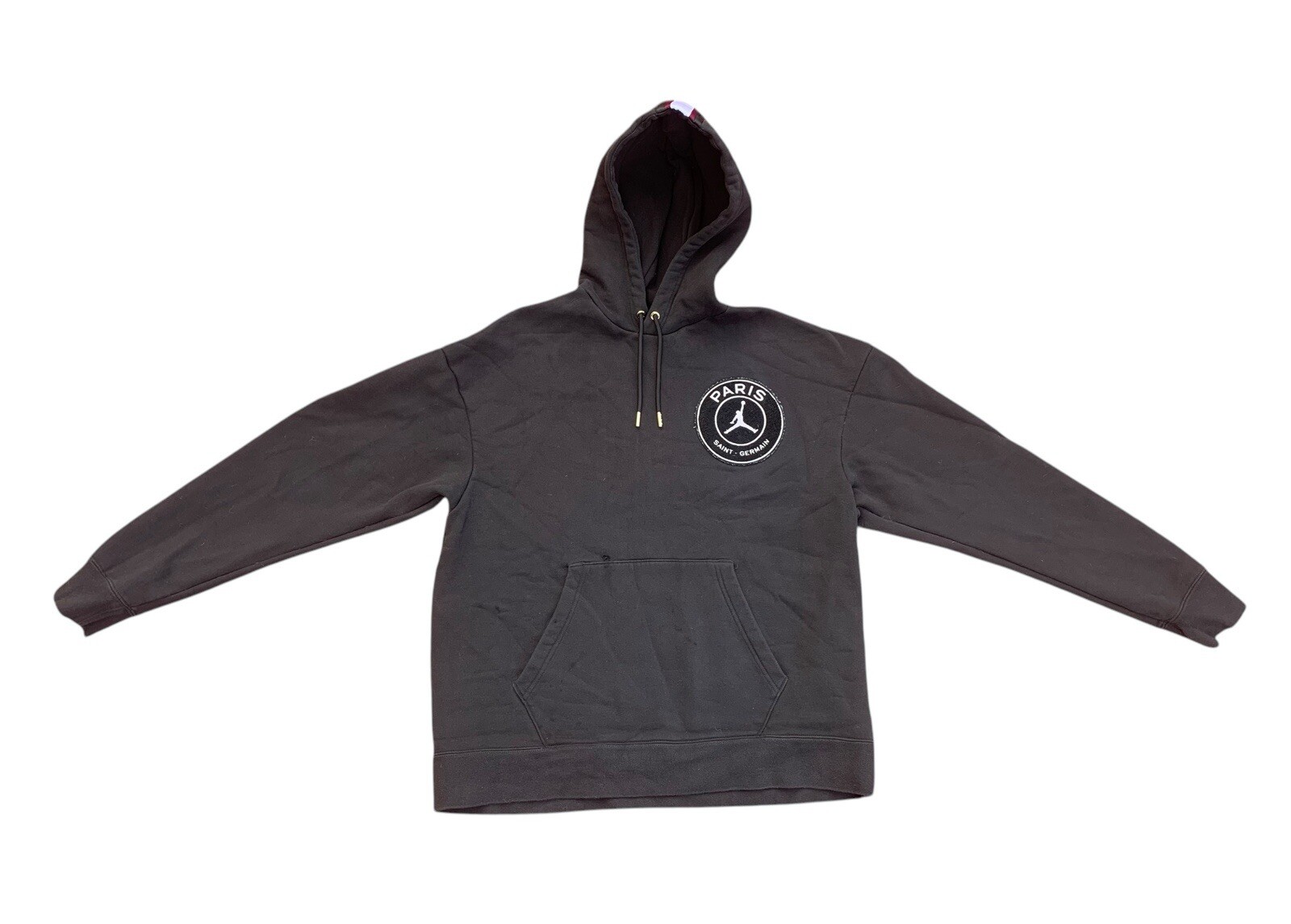 Nike Air Jordan Paris Saint Germain Taped Black Hoodie Size Large