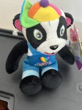 Lisa Frank 8” PANDA PAINTER Beanie Bear Plush Vintage