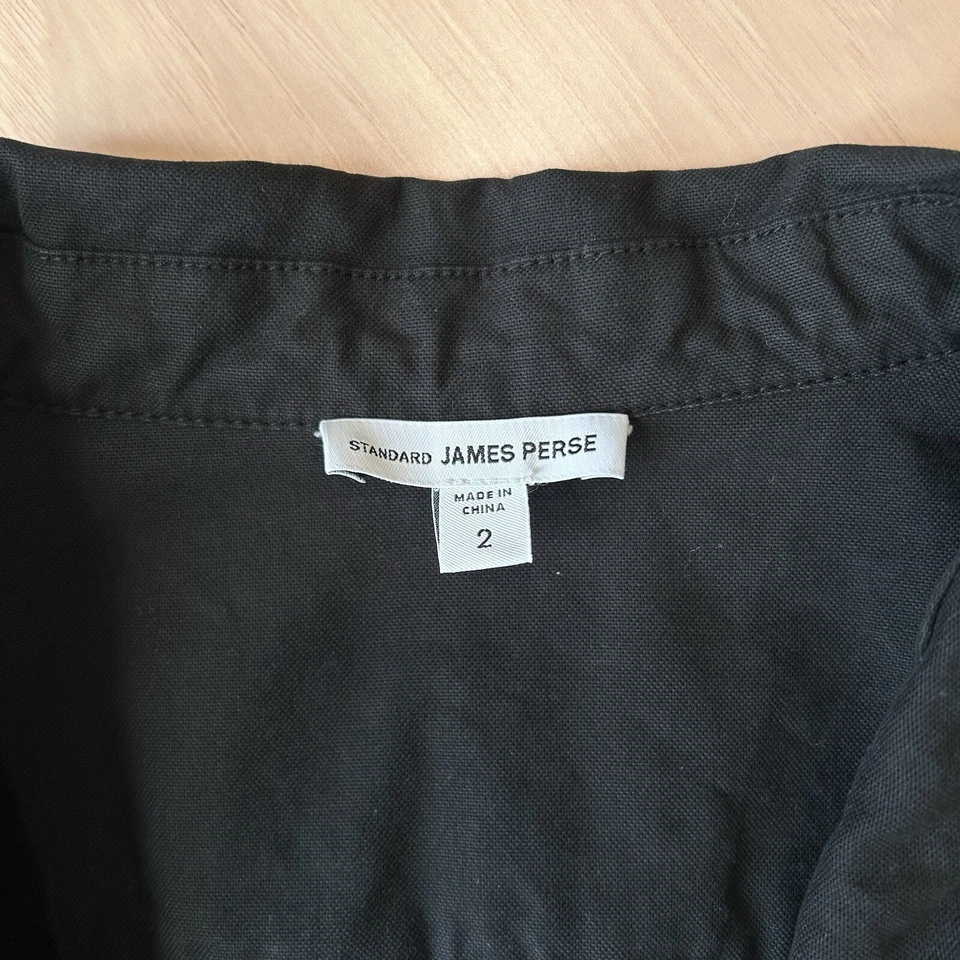 James Perse Cropped Moto Jacket Black Large - Image 3 of 4