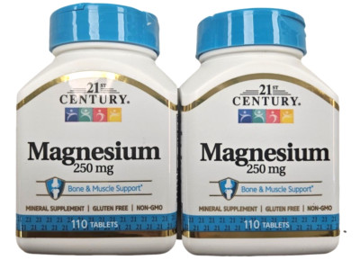 21st Century MAGNESIUM OXIDE  250mg 110ct Tablets ( 2 bottles ) --