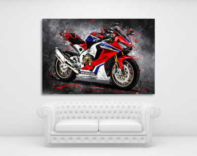 ACRYLGLAS WANDBILD HONDA CBR 1000 RR ABSTRAKT KUNSTDRUCK BILDER POSTER MOTORRAD