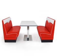American Dinerbank London Set II rot-wei&szlig;, Fifties-Sixties Retro-Stil