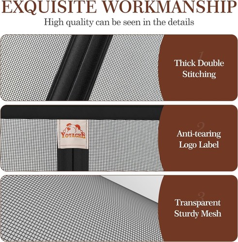 Magnetic Screen Door Fits Door Size 70 x 79, Screen Size 72" x 80" Strengthen... - Picture 5 of 9